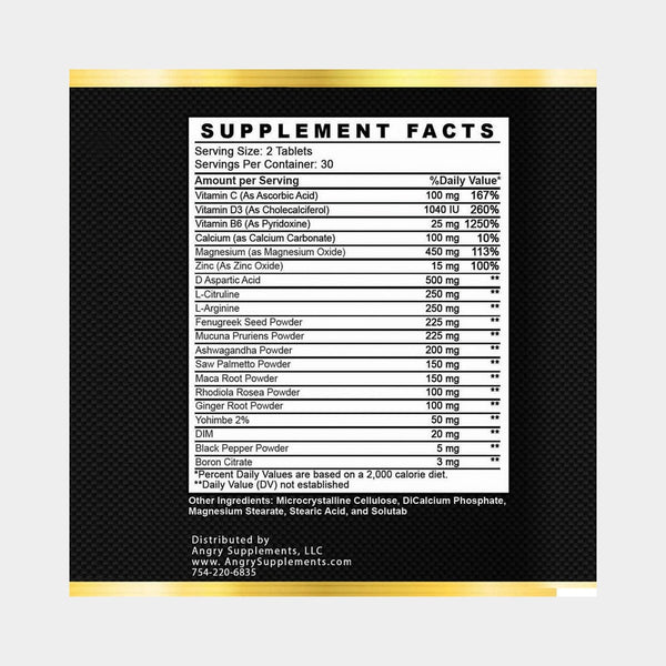 Angry Supplements Monster Test Gold 60 Tabletas - Angry Supplements