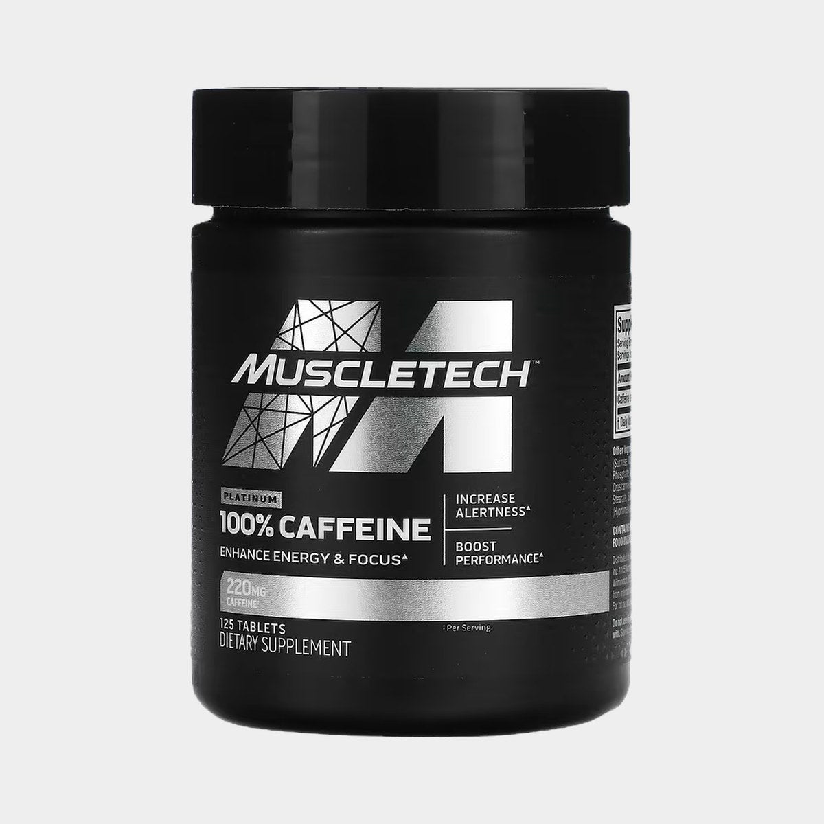 Muscletech Platinum 100% Caffeine 220MG 125 Tabletas - MuscleTech