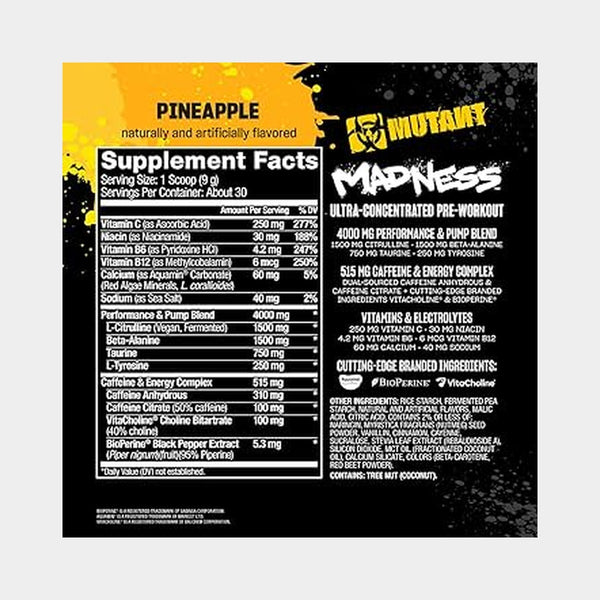 Mutant Madness Pre-Workout 30 Srv - Mutant