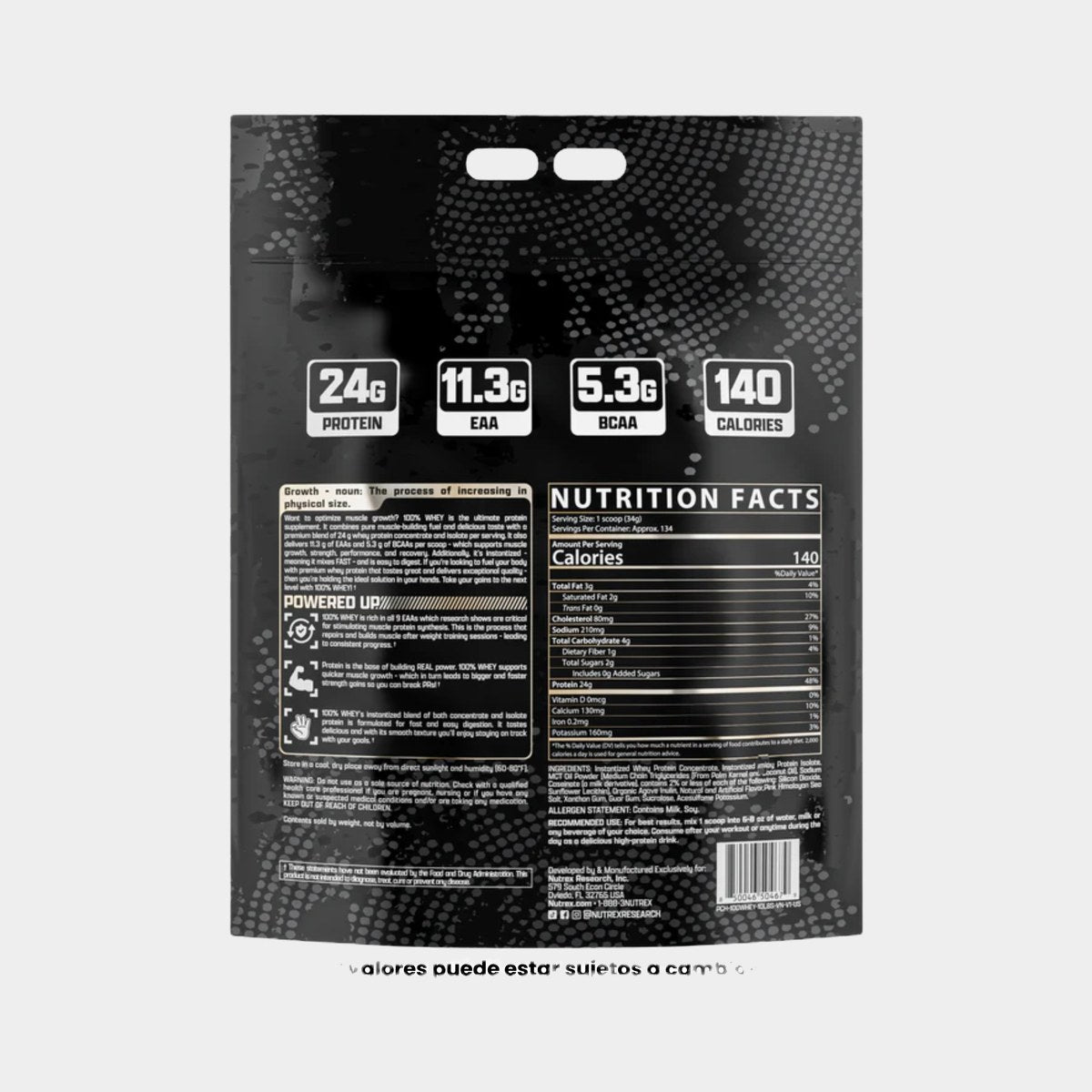 Nutrex 100% Whey Protein 10 Libras - Nutrex